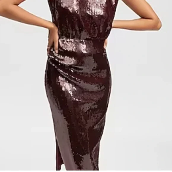 EXPRESS Sequin Midi Dress. Size S - Picture 3 of 16